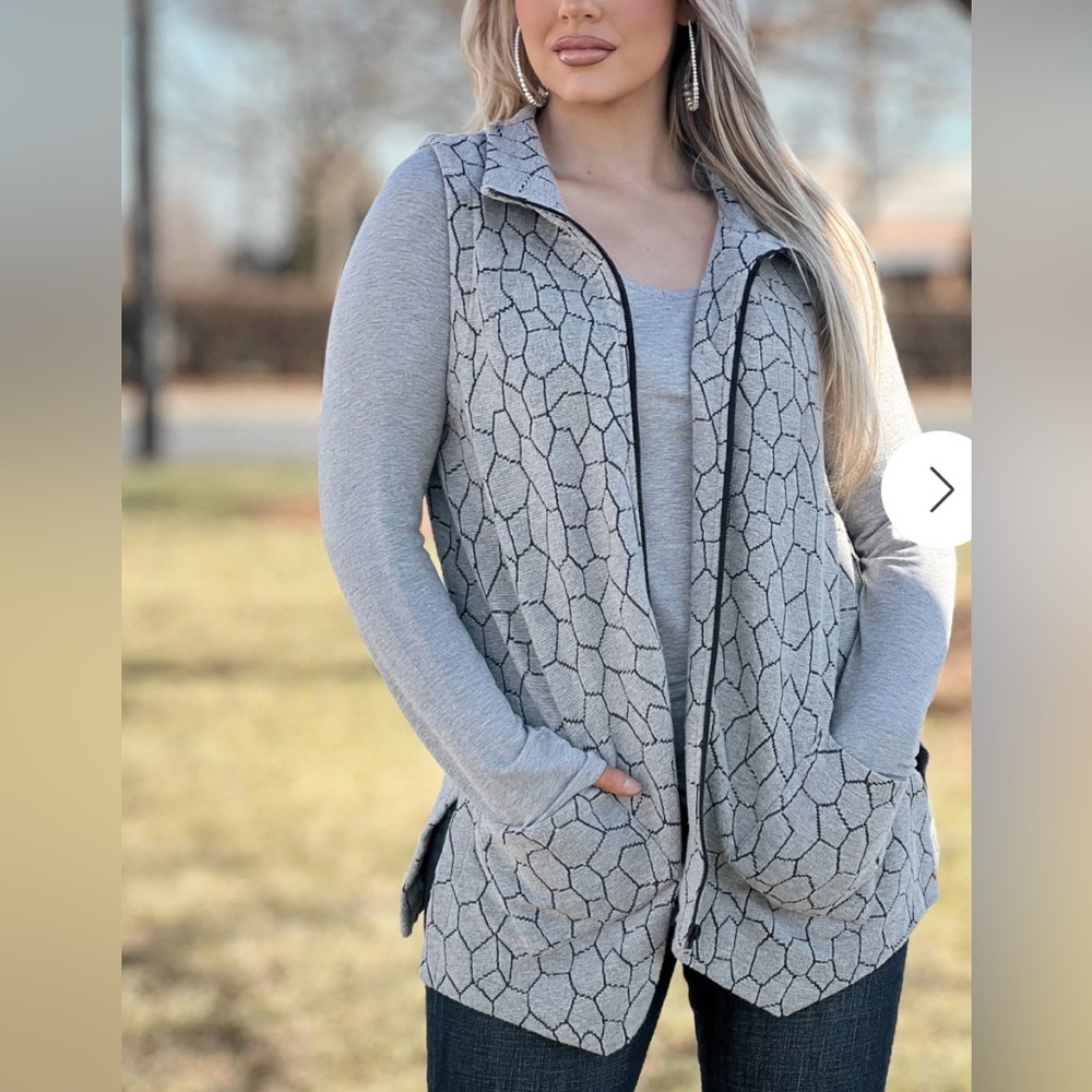 HABITAT Crazy In Cobblestone Vest with Pockets in Gray